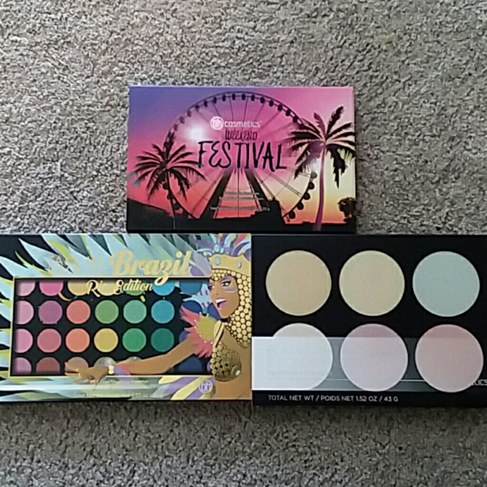 Set of 3 BH Cosmetics Palettes ECU.